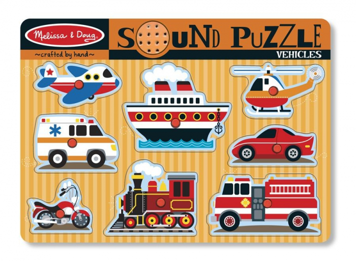 Puzzle cu sunete Vehicule Melissa and Doug [2]