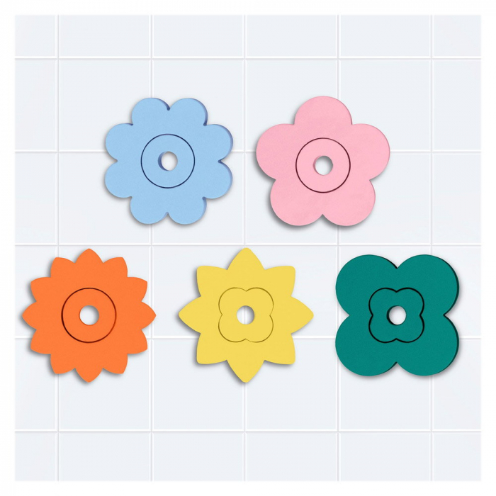 Puzzle de baie, set 10 piese, Flower power, Quut Toys [5]