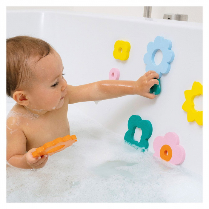 Puzzle de baie, set 10 piese, Flower power, Quut Toys [2]