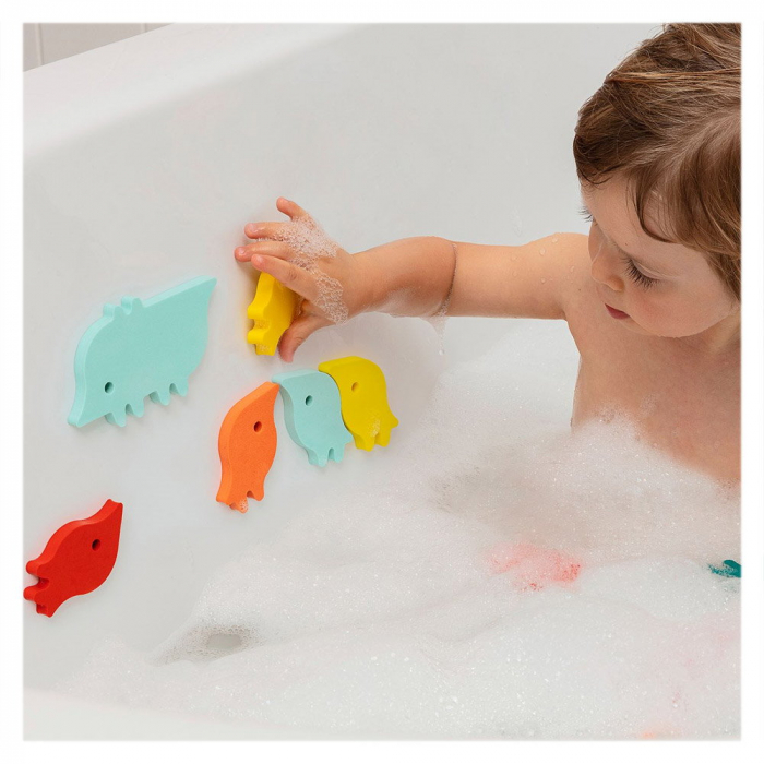 Puzzle de baie, set 10 piese, Parada animalelor, Quut Toys [2]