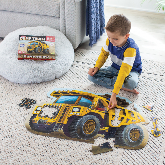 Puzzle de podea in forma de basculanta, Dump Truck Floor Puzzle [7]