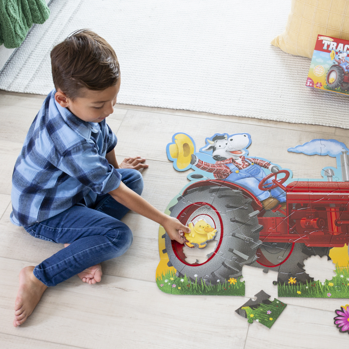 Puzzle de podea in forma de tractor, Shiny Tractor Floor Puzzle [4]