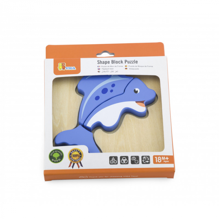 Puzzle din lemn - delfin, Viga [1]