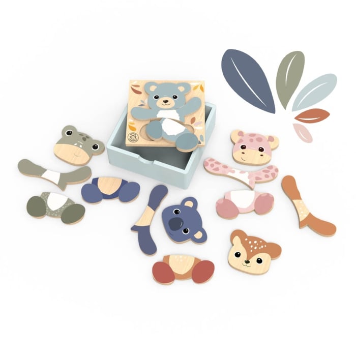 Puzzle din lemn Mix & Match, Speedy Monkey [1]