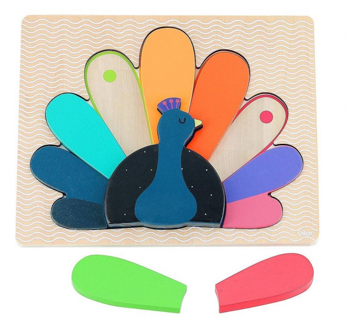 Puzzle din lemn Paun [2]