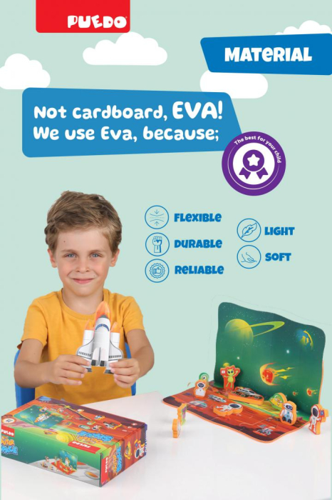 PUZZLE DIN SPUMA EVA, SPATIUL COSMIC, 25 PIESE, PUEDO [4]