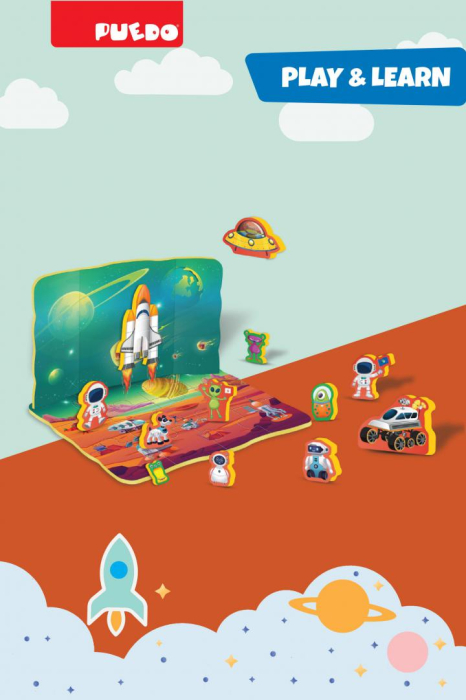 PUZZLE DIN SPUMA EVA, SPATIUL COSMIC, 25 PIESE, PUEDO [8]
