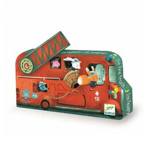 Puzzle Djeco - Masina de pompieri [1]