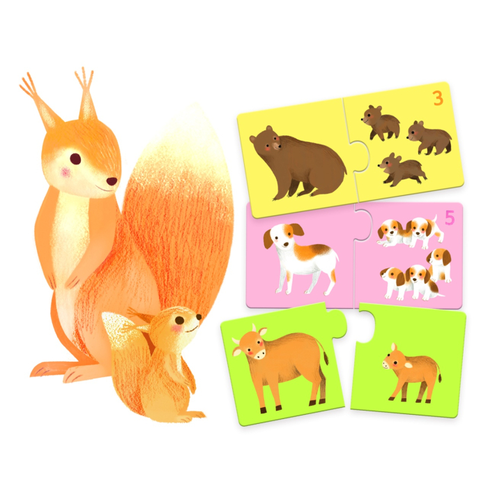 Puzzle duo asociere mama-pui, Djeco [3]