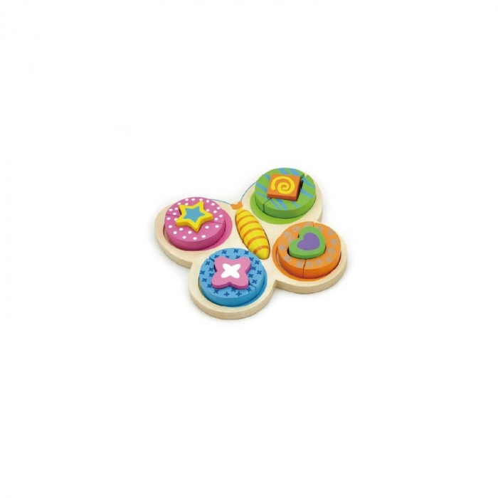 Puzzle fluture din cuburi din lemn [2]