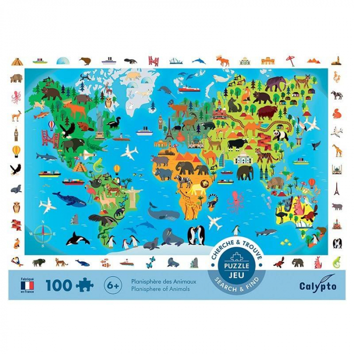 Puzzle Harta Lumii 100 Pcs [3]