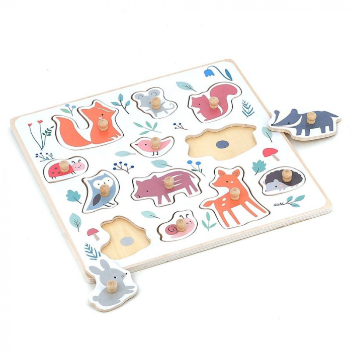 Puzzle incastrat din lemn - Animale din padure [2]