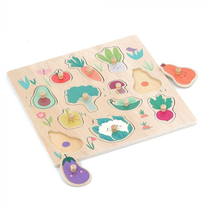 Puzzle incastrat din lemn - Legume din gradina [2]