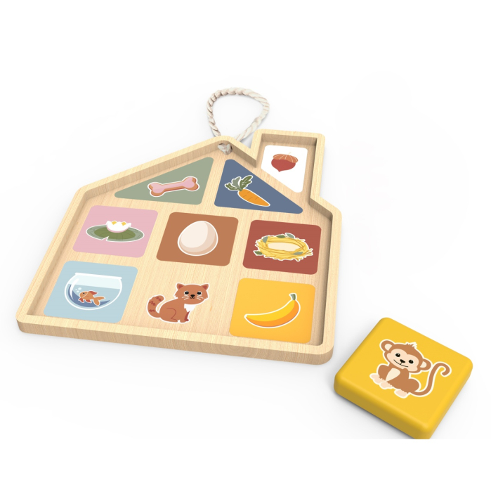 Puzzle magnetic din lemn Casuta, Speedy Monkey [3]