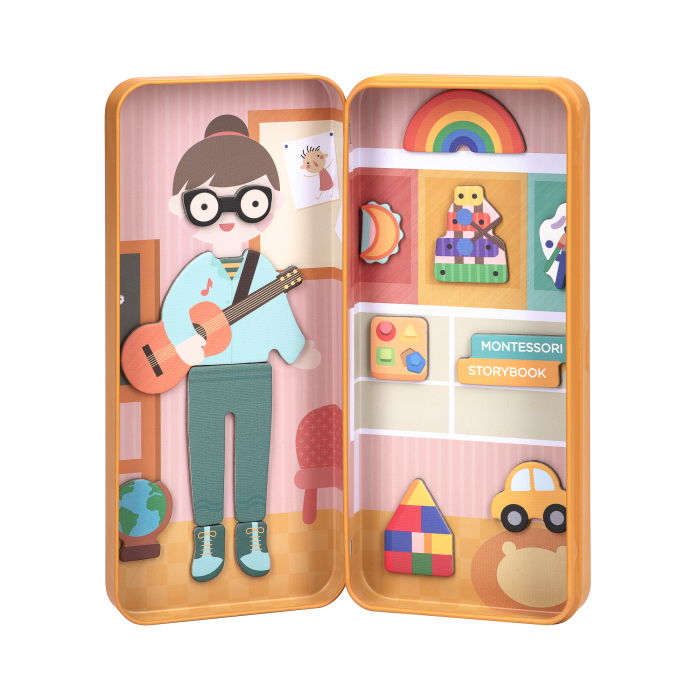Puzzle magnetic in cutie metalica, joc de potrivire si asociere - Educatoare [6]