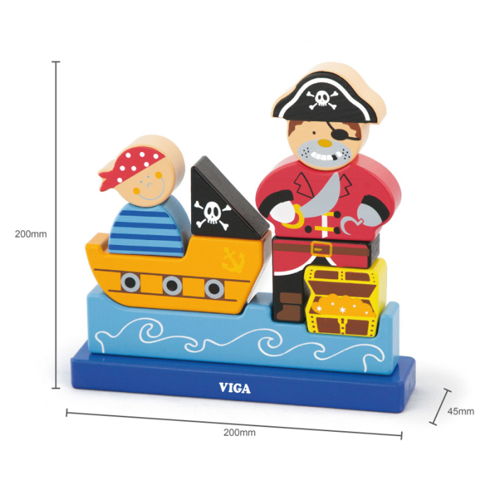 Puzzle magnetic Piratul, Viga [3]