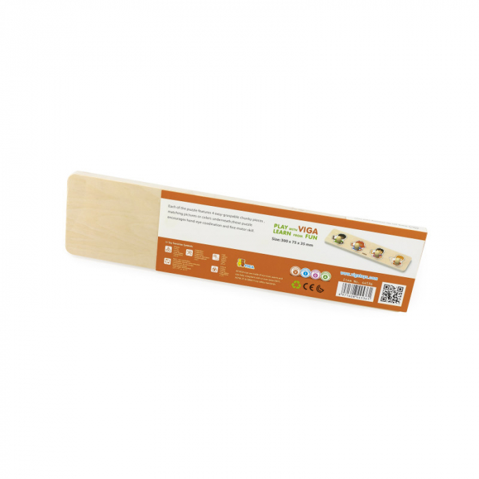 Puzzle Montessori cu maner, Culoarea pielii, Viga [3]