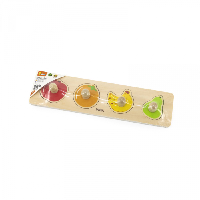 Puzzle Montessori cu maner, Fructe, Viga [2]