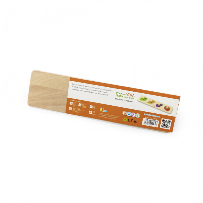 Puzzle Montessori cu maner, Legume, Viga [3]