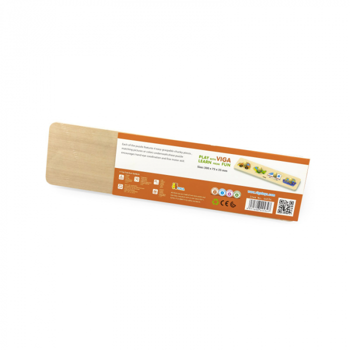 Puzzle Montessori cu maner, Transport, Viga [3]