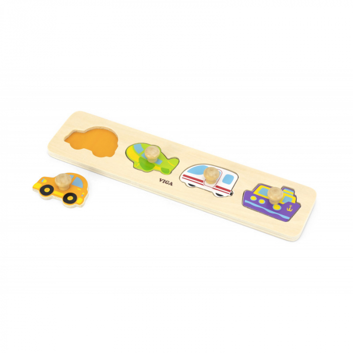 Puzzle Montessori cu maner, Transport, Viga [4]