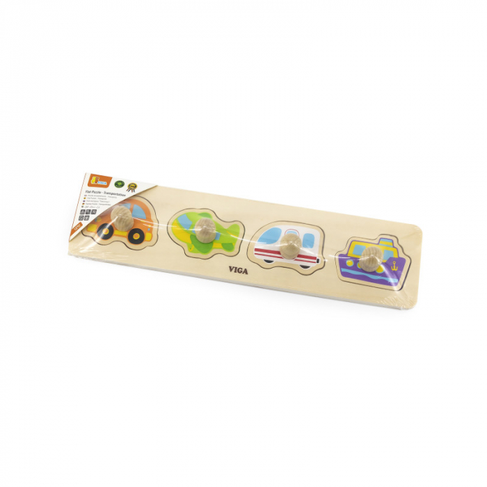 Puzzle Montessori cu maner, Transport, Viga [2]