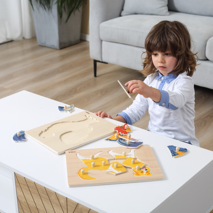 Puzzle Montessori, Hipopotam, Viga [3]