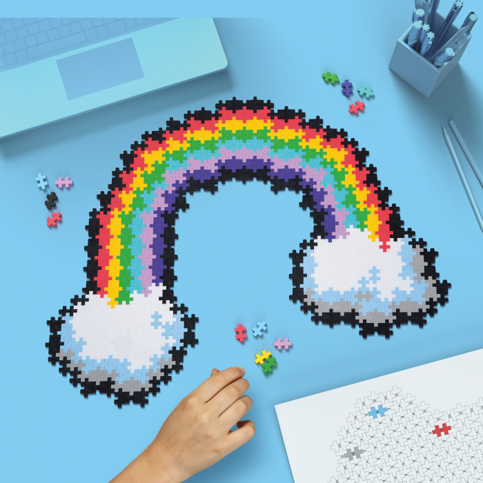 Puzzle pe numere Plus-Plus, 500 piese, Curcubeu [4]