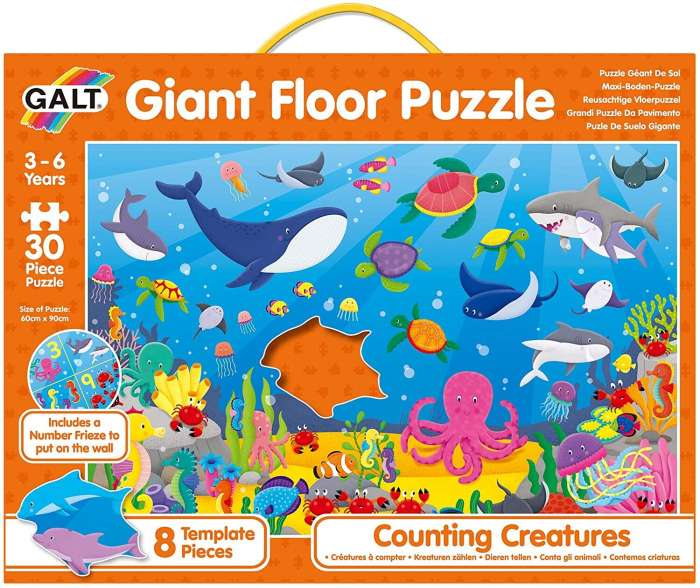 Puzzle Podea: Numaram animalute marine (30 piese) [3]