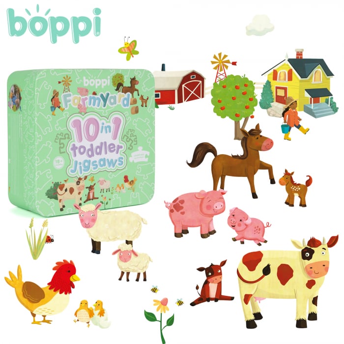 Puzzle progresiv Toddler 10 in 1, Boppi - Ferma [8]