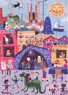 Puzzle reversibil Londji, zi si noapte in Barcelona [3]