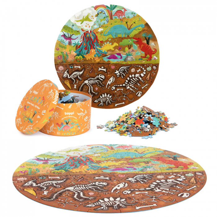 Puzzle rotund, 150 piese, Boppi - Dinozauri [2]
