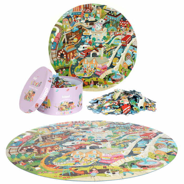 Puzzle rotund, 150 piese, Boppi - Orasul [2]
