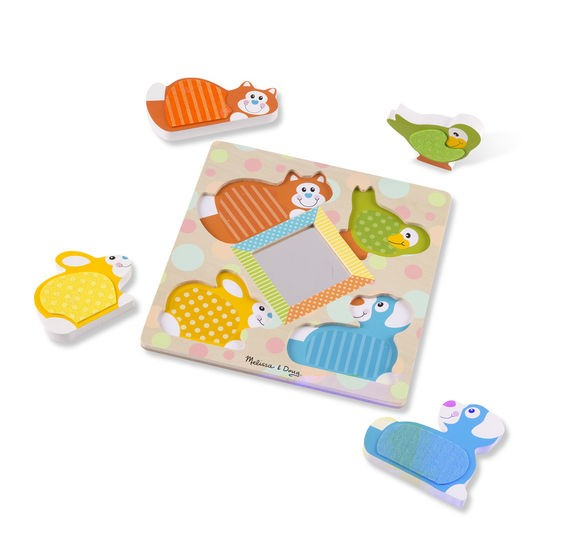 Puzzle tactil cu oglinda Pets Melissa and Doug [5]