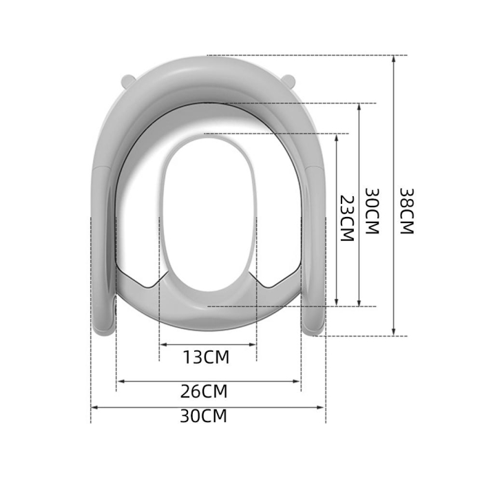 Reductor de toaleta pt copii cu scara, gri, U-Grow [3]