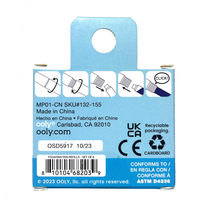 Rezerve Splendid pentru stilouri - cerneala albastra si neagra, set de 6 [3]