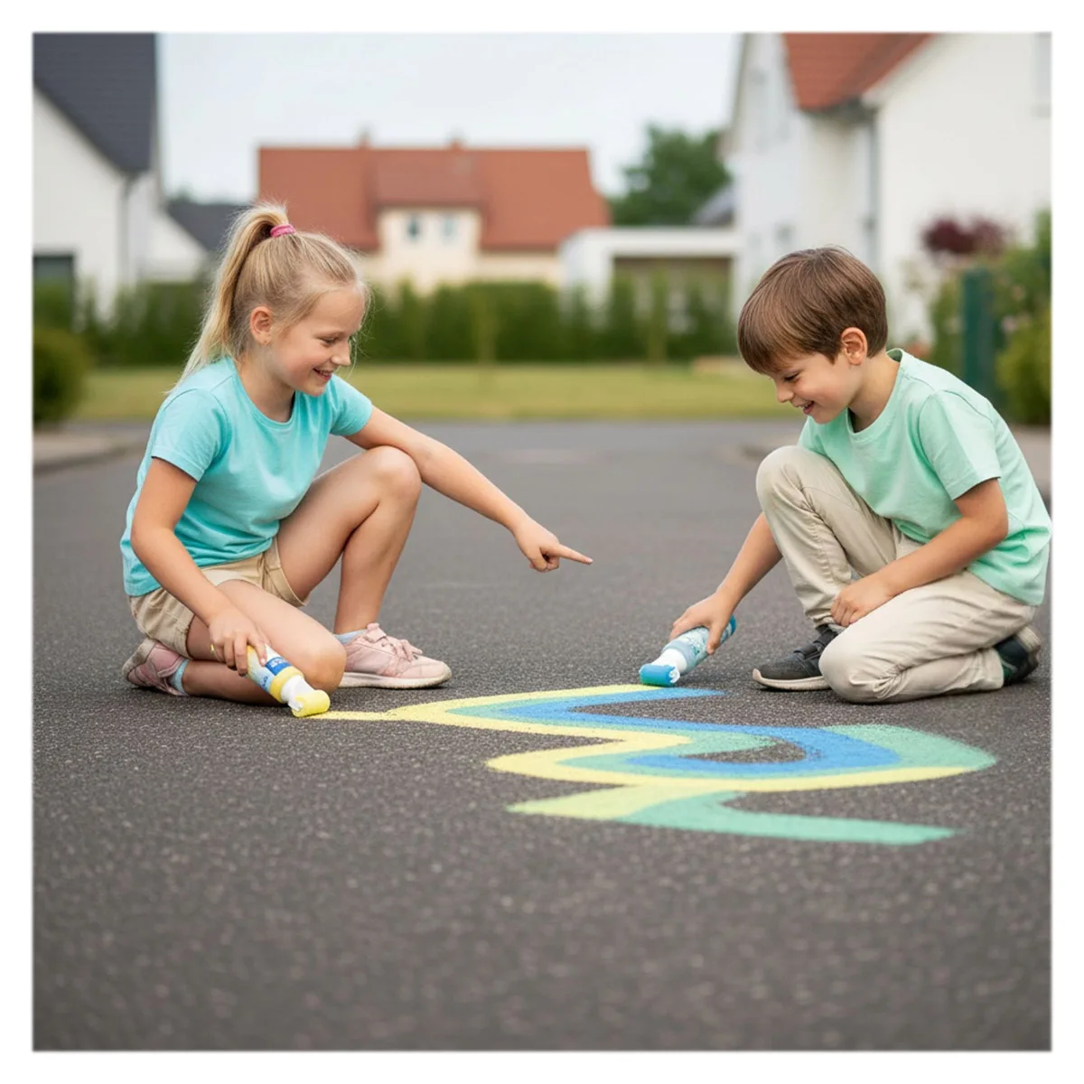 Role cu cretă lichidă pentru asfalt, set 3 buc., Allldoro [2]