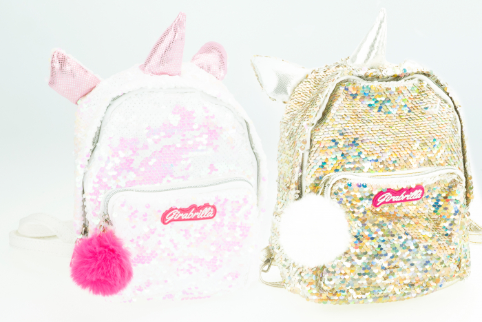 Rucsac fetiță Girabrilla – model Unicorn cu paiete reversibile, bretele reglabile și buzunar frontal [5]