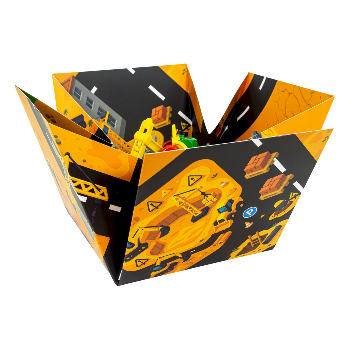 Set senzorial cu nisip dinamic, nisip pufos si vehicule – Șantier de construcții [3]