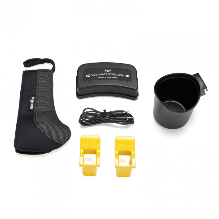 Scaun auto I-size U-Grow Goldfix Plus, isofix, 76-150 cm (9-36 kg), boxa bluetooth , negru [8]