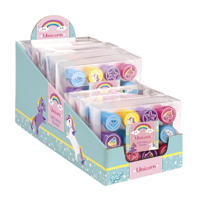 Set 12 stampile cu unicorni cu tus propriu [8]
