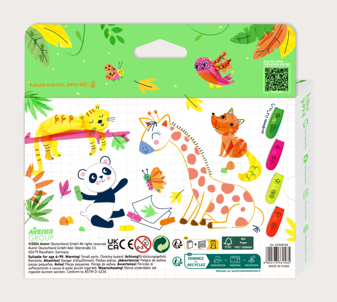 Set 4 Mini Markere Neon – Animale [2]