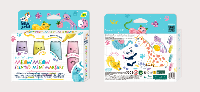 Set 4 Mini Markere Parfumate - Meow Meow [9]