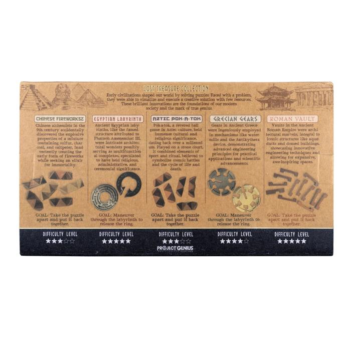 Set 5 jocuri logice IQ inspirate din civilizatii antice - Lost Treasure Collection [9]