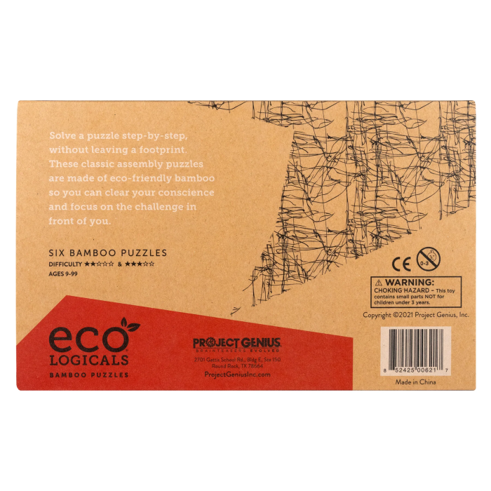 Set 6 jocuri logice IQ din bambus - Ecological 6 Pack [3]