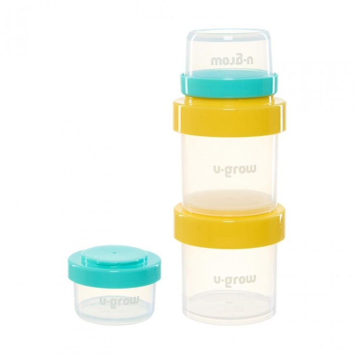 Set 8 recipiente cu capac pentru stocare hrana copii , 4*80ml + 4*220ml, U-Grow [4]