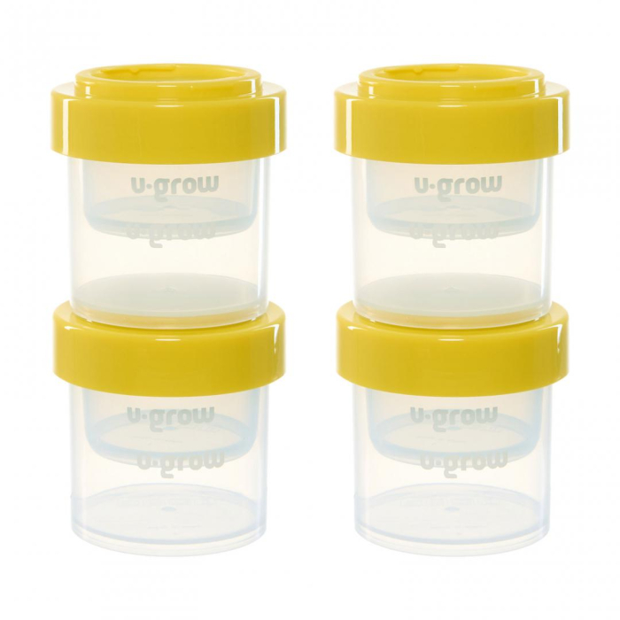 Set 8 recipiente cu capac pentru stocare hrana copii , 4*80ml + 4*220ml, U-Grow [3]