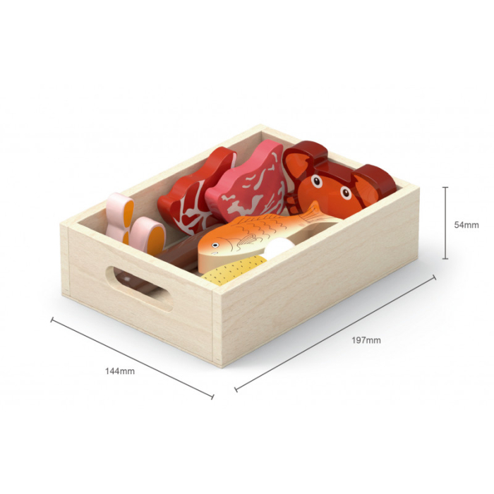 Set alimente de frigider din lemn, Viga [4]
