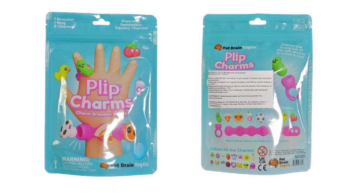 Set Brățară si inel cu talismane pop-it Plip Charms, turcoaz [10]