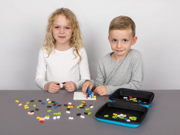 Set constructie Plus-Plus, 100 piese, portabil, in geanta cu fermoar [2]
